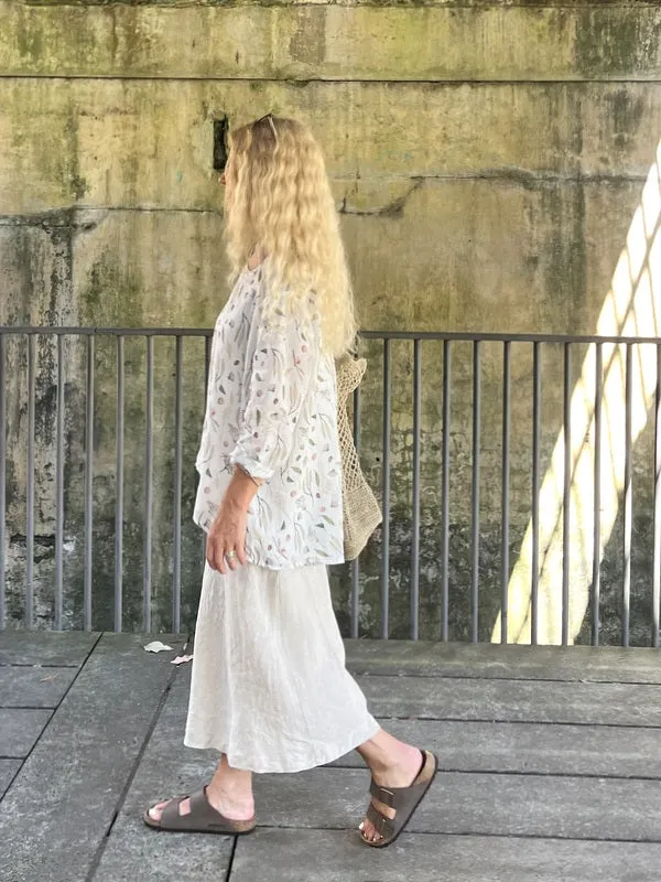 Jiva Maria Shirt - Australiana Print - Ramie
