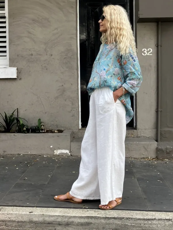 Jiva Maria Shirt - Chinoiserie Print - Ramie