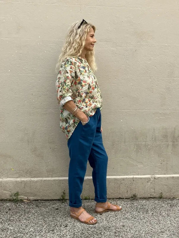 Jiva Maria Shirt - Garden Print - Ramie