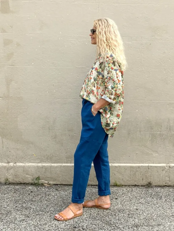 Jiva Maria Shirt - Garden Print - Ramie