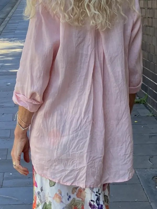 Jiva Maria Shirt - Romance Pink - Ramie