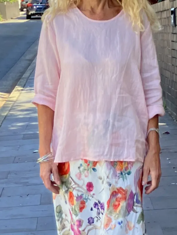 Jiva Maria Shirt - Romance Pink - Ramie