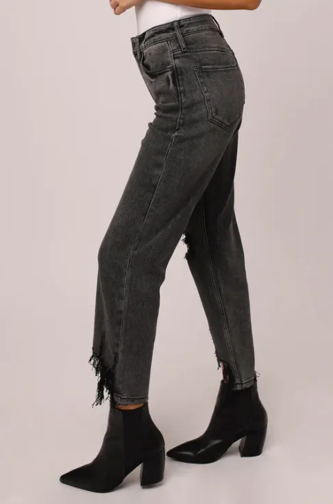 JODI SUPER HIGH RISE CROPPED STRAIGHT JEANS