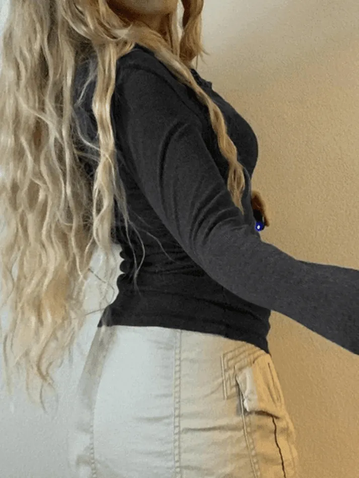 Joskaa Button Down Long Sleeve Knit Top