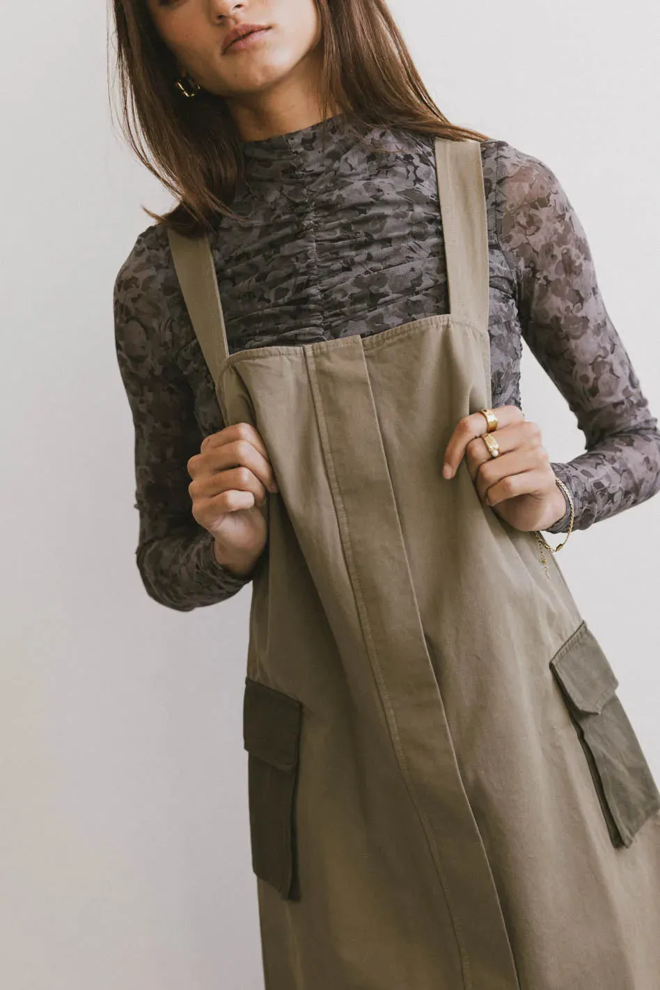 Jovi Cargo Overall Dress - FINAL SALE
