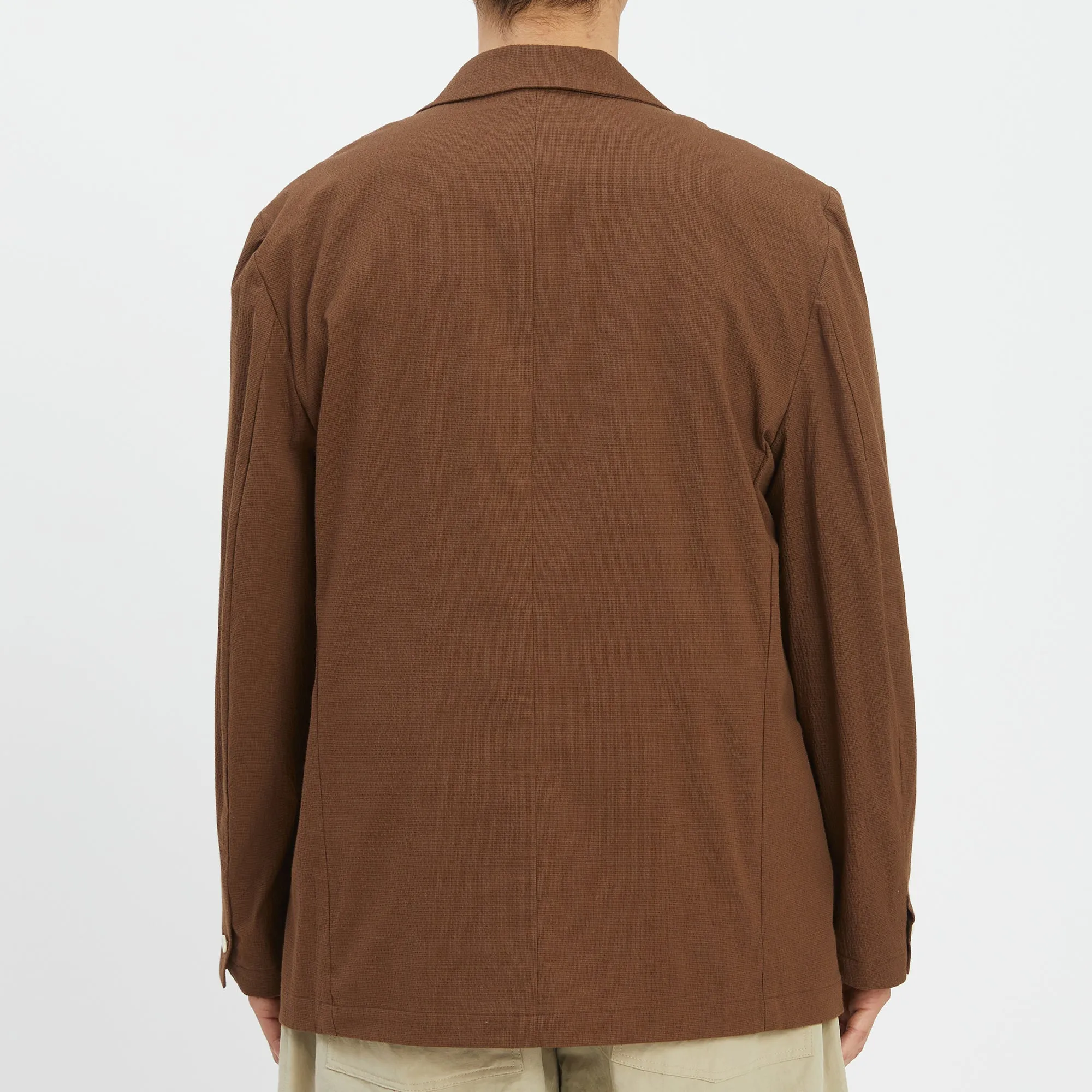 Julian Blazer - Brown Puckered Cotton