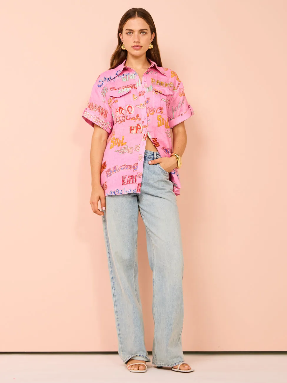 Kate Ford Cavalcade Oversized Tee in Multi