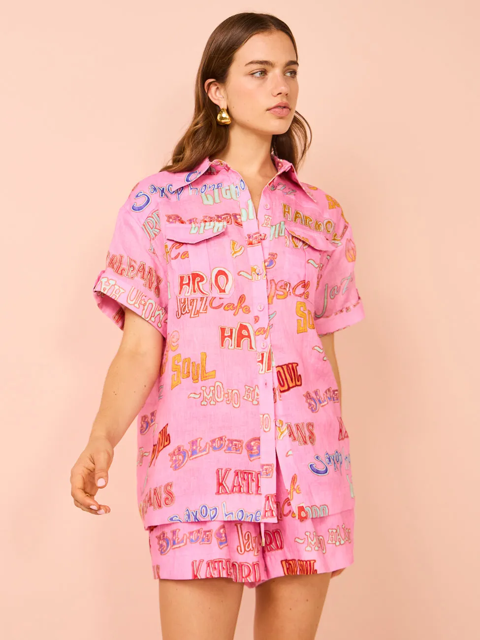 Kate Ford Cavalcade Oversized Tee in Multi