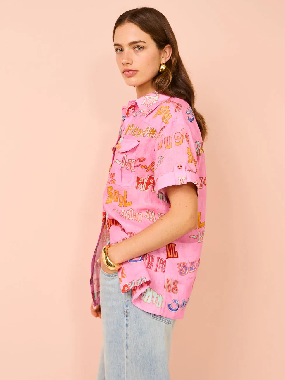 Kate Ford Cavalcade Oversized Tee in Multi