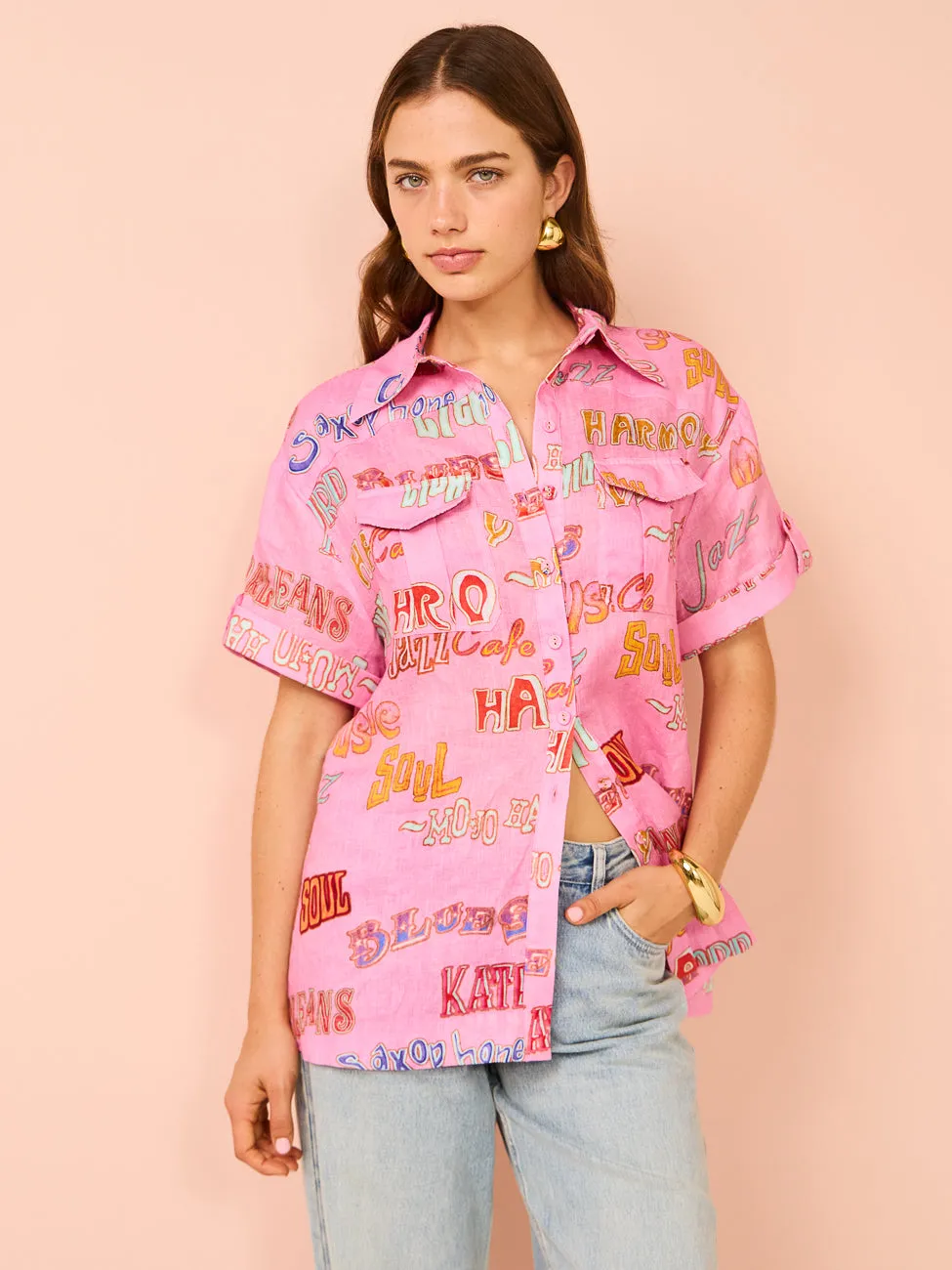 Kate Ford Cavalcade Oversized Tee in Multi