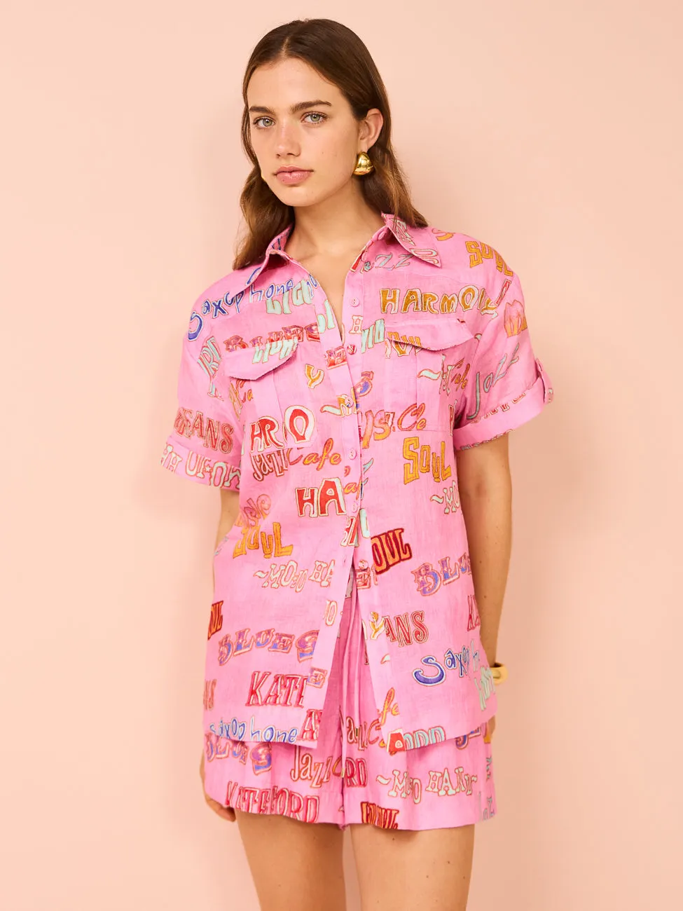 Kate Ford Cavalcade Oversized Tee in Multi