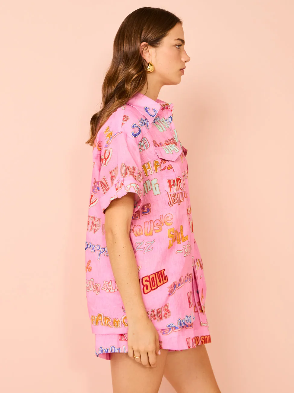 Kate Ford Cavalcade Oversized Tee in Multi