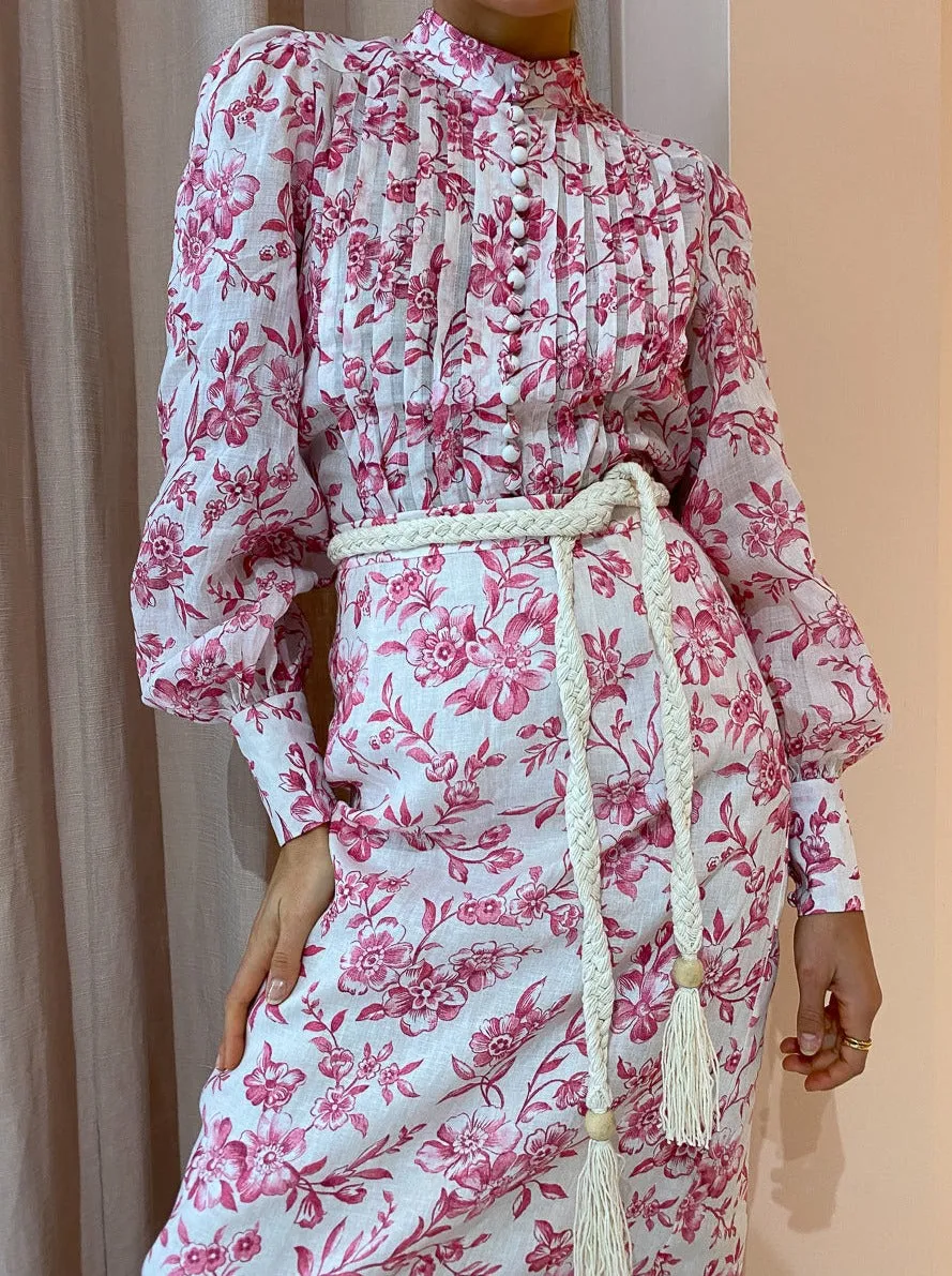 Kate Ford Primrose Button Down Blouse in Clemence