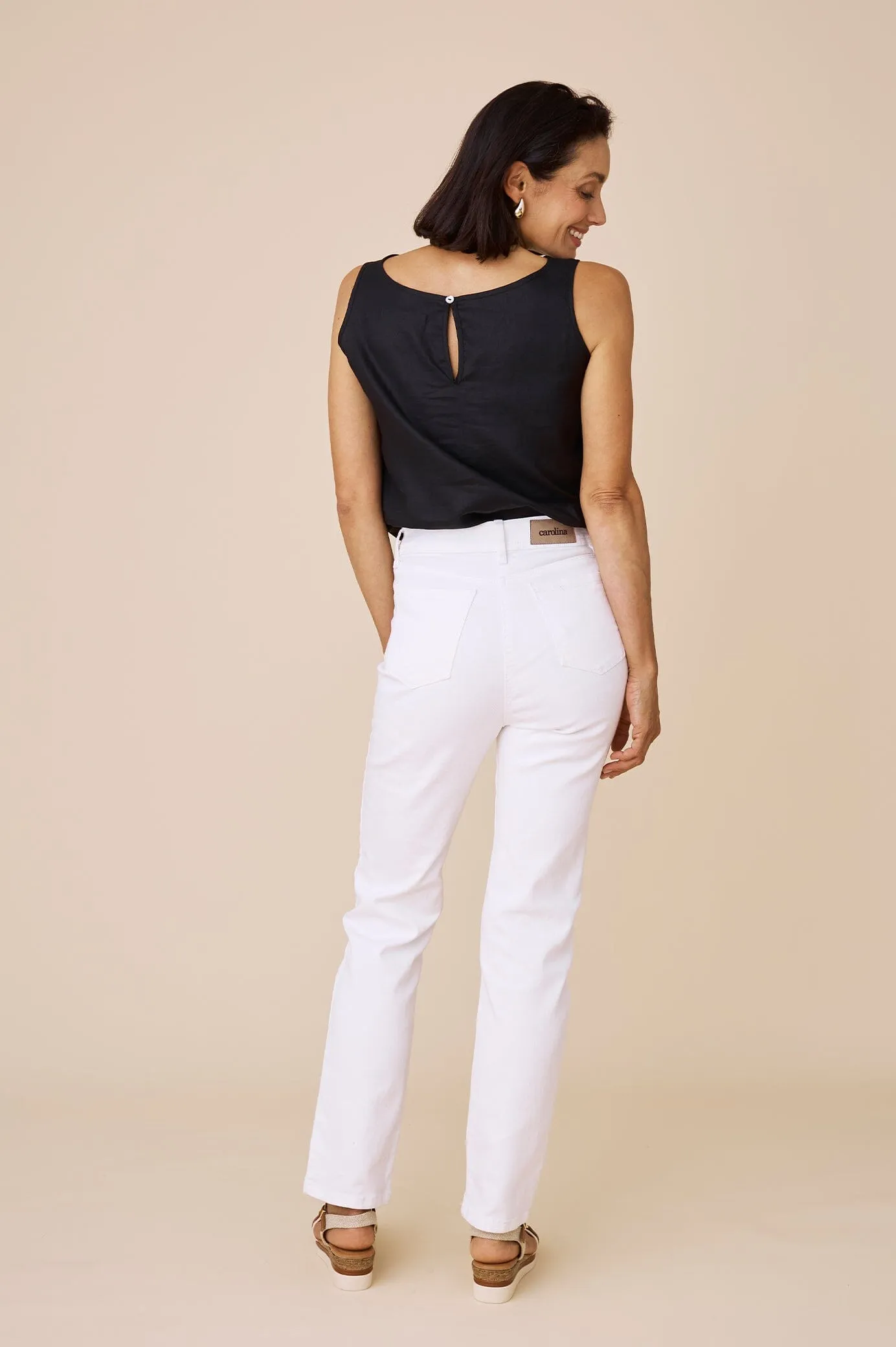 Katya Jeans White High Rise