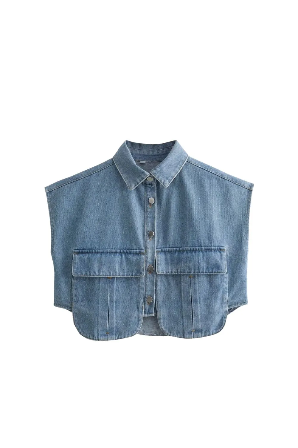 'Kaylee' Double-Pocket Decorated Denim Jacket