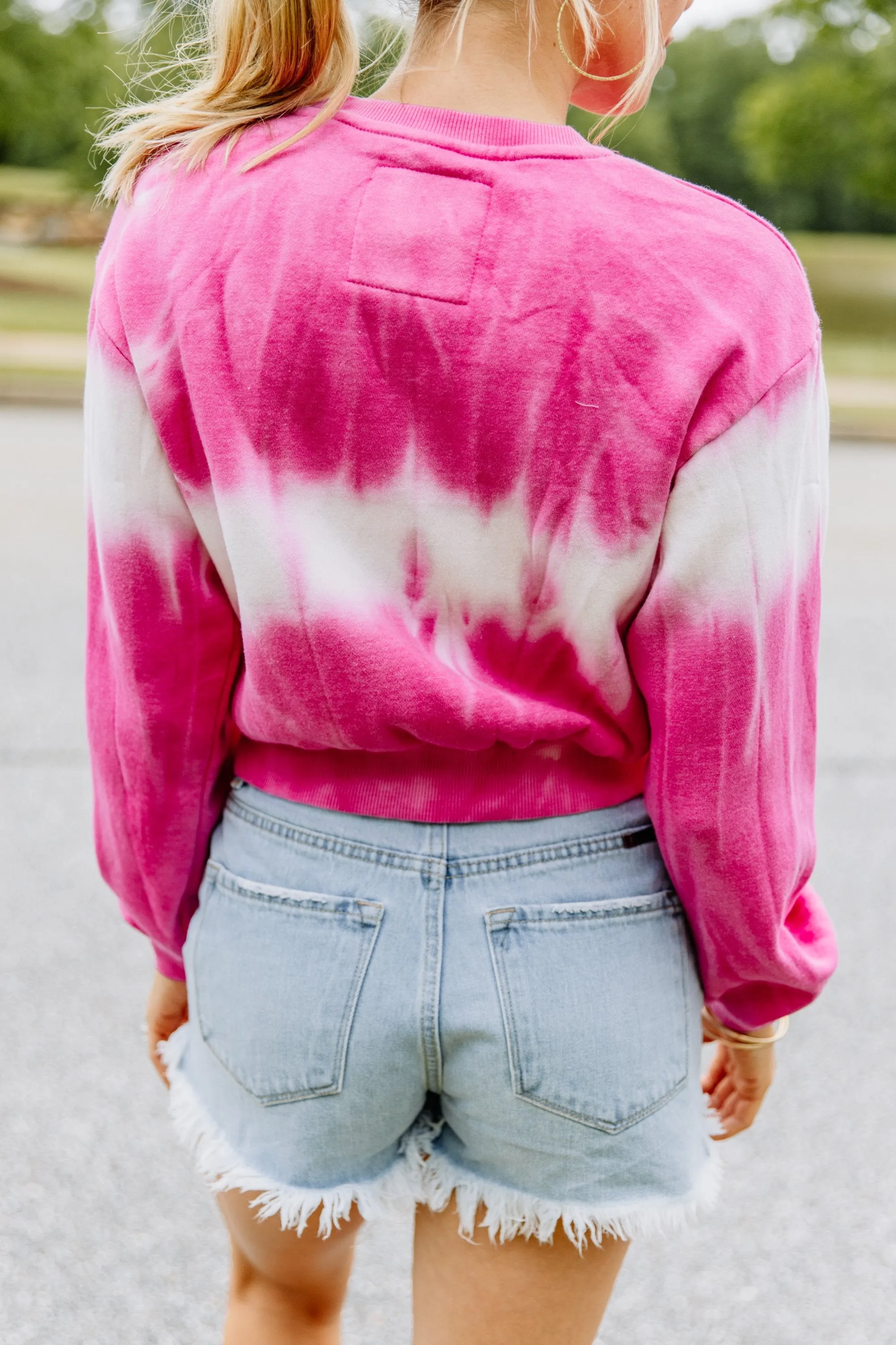 Keep An Eye Out Pink Tie Dye Sweatshirt
