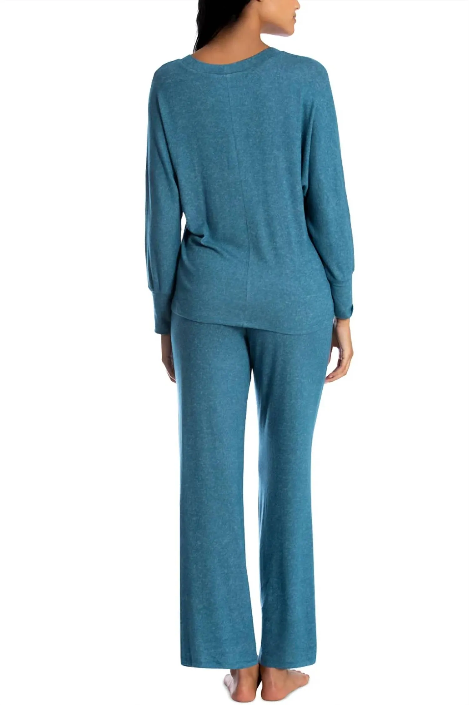 Knit Pajama Set in Peacock