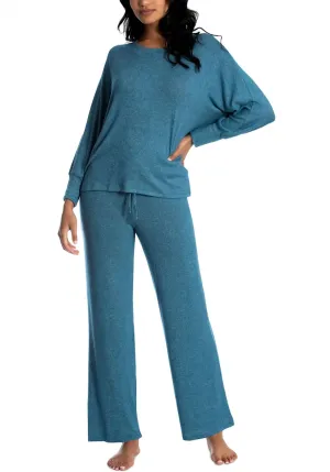 Knit Pajama Set in Peacock