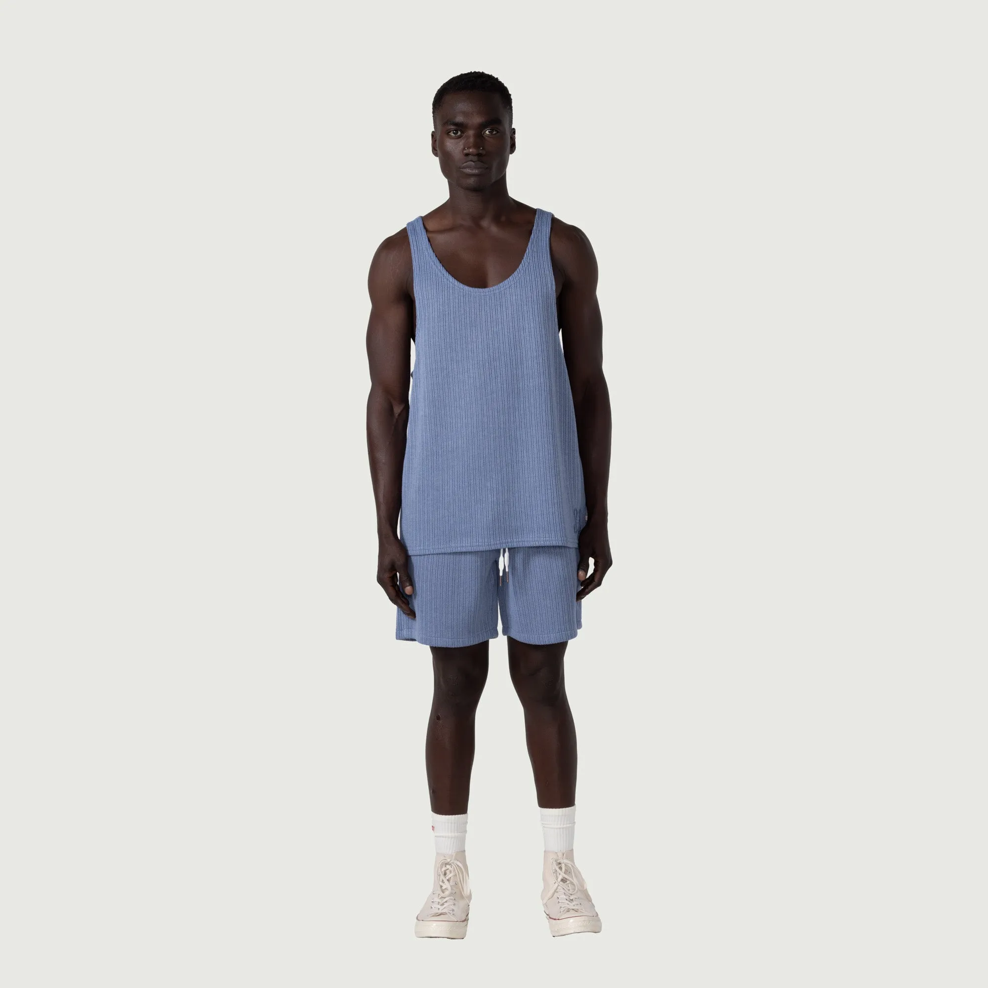 Knit Tank Top - Blue