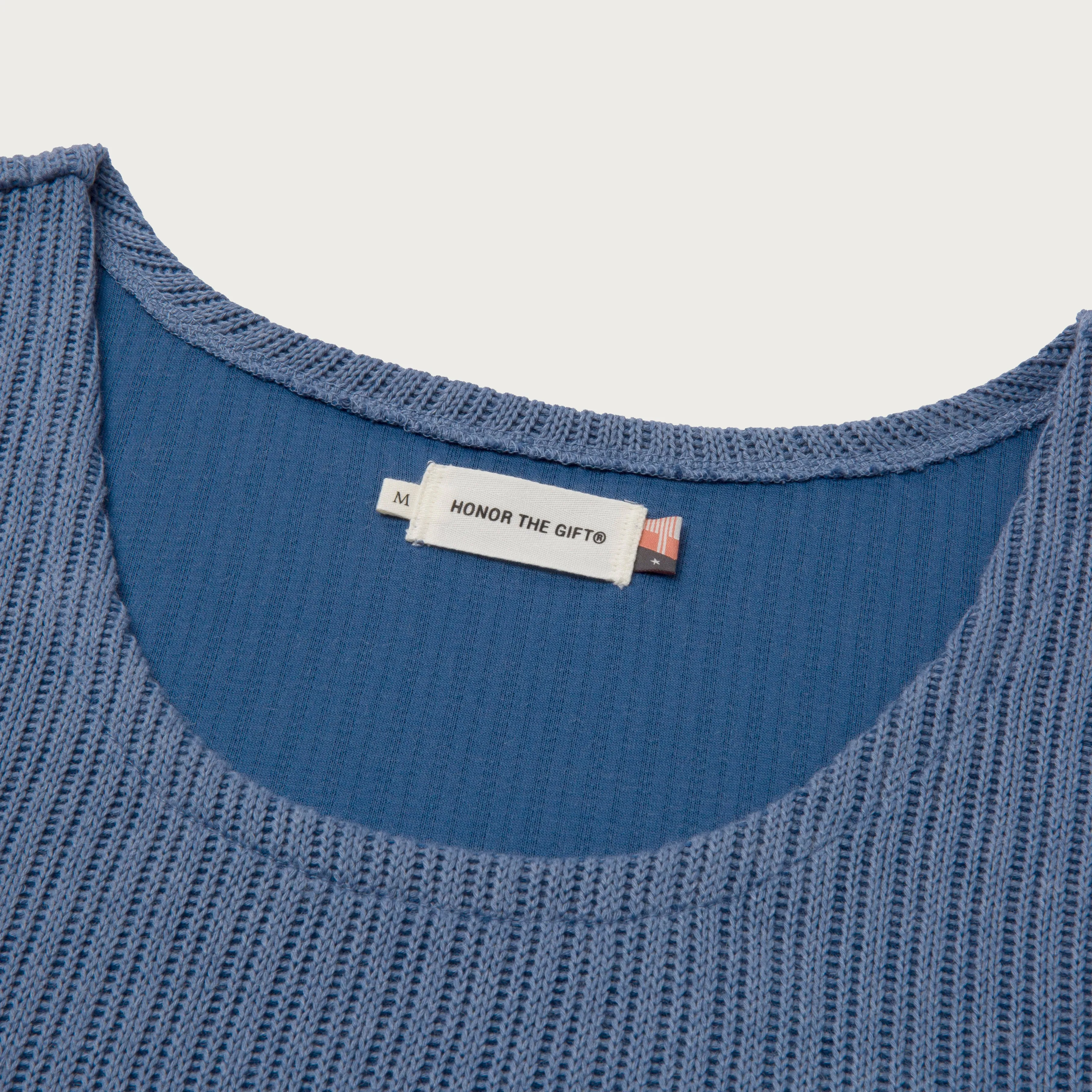 Knit Tank Top - Blue