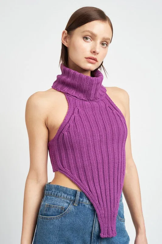 KNIT TURTLE NECK TOP