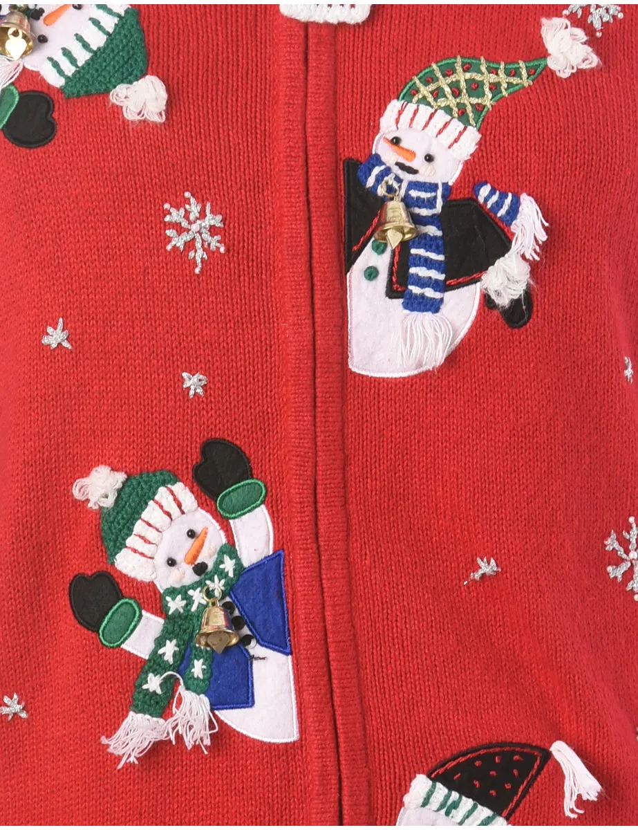 Label Christmas Cardigan With Bells - L