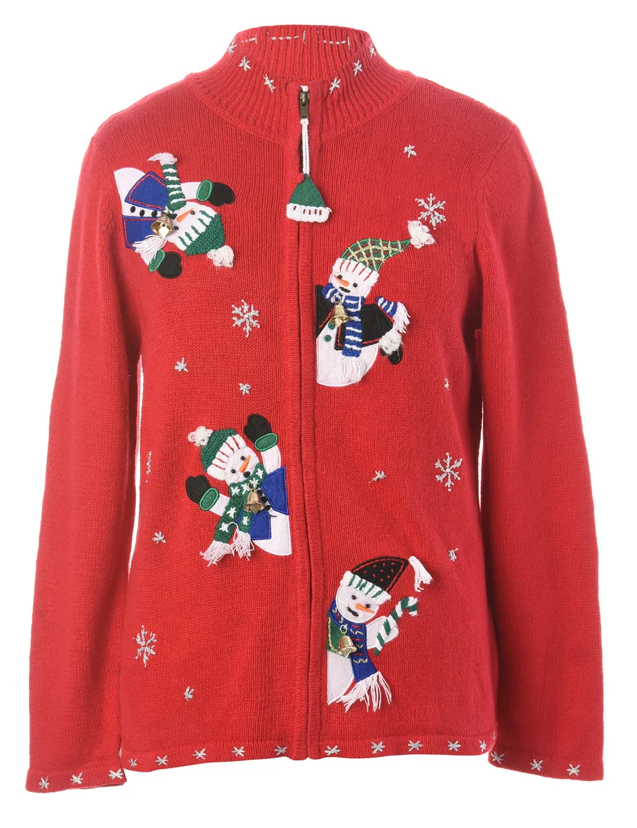 Label Christmas Cardigan With Bells - L