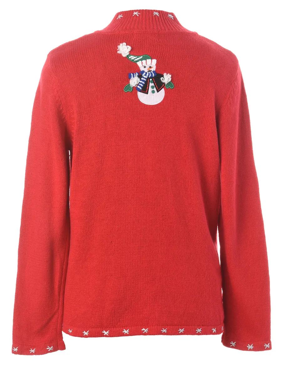 Label Christmas Cardigan With Bells - L