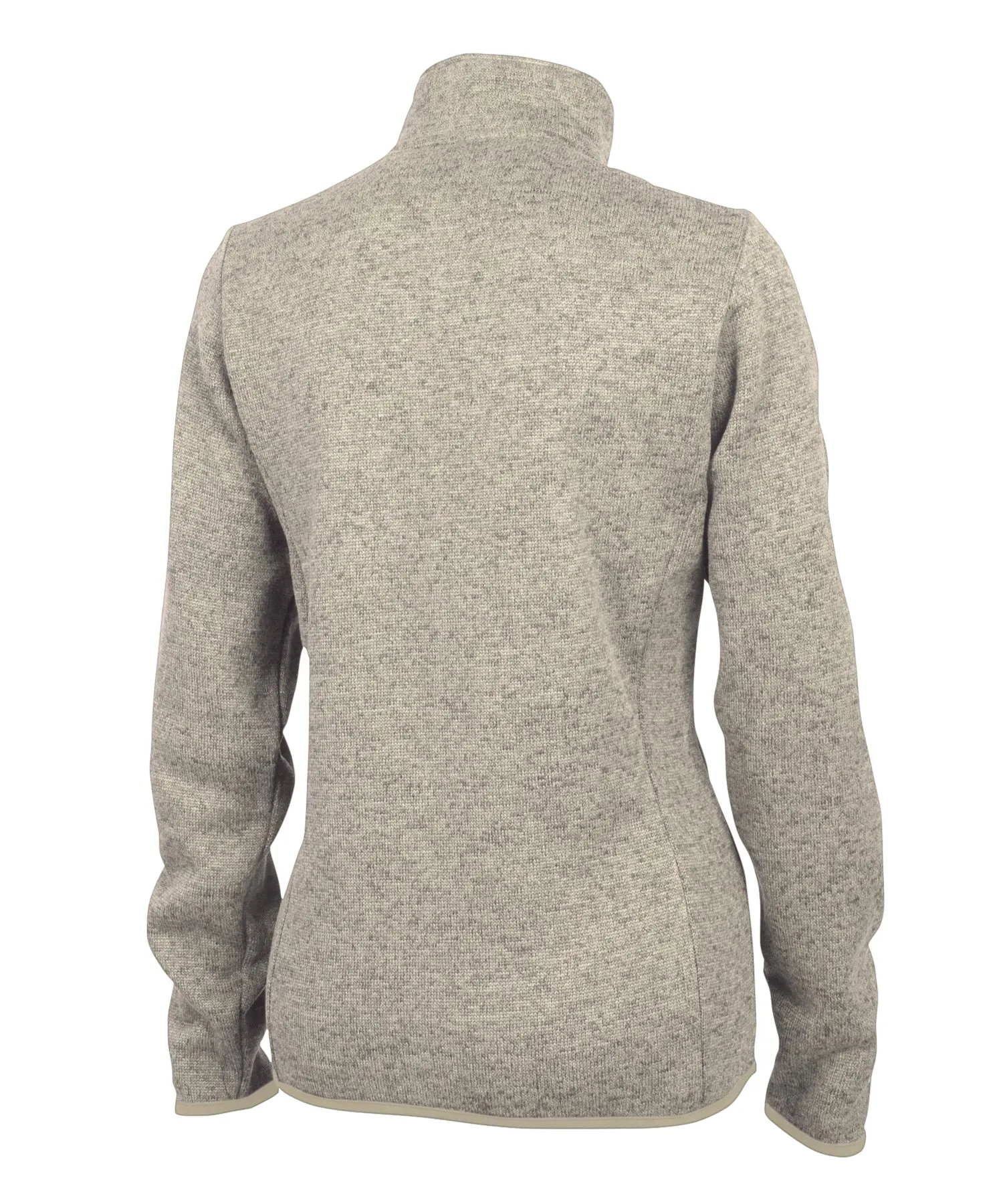 Ladies Tennis Charles River Apparel Heathered Sweater Fleece 1/4 Zip Pullover