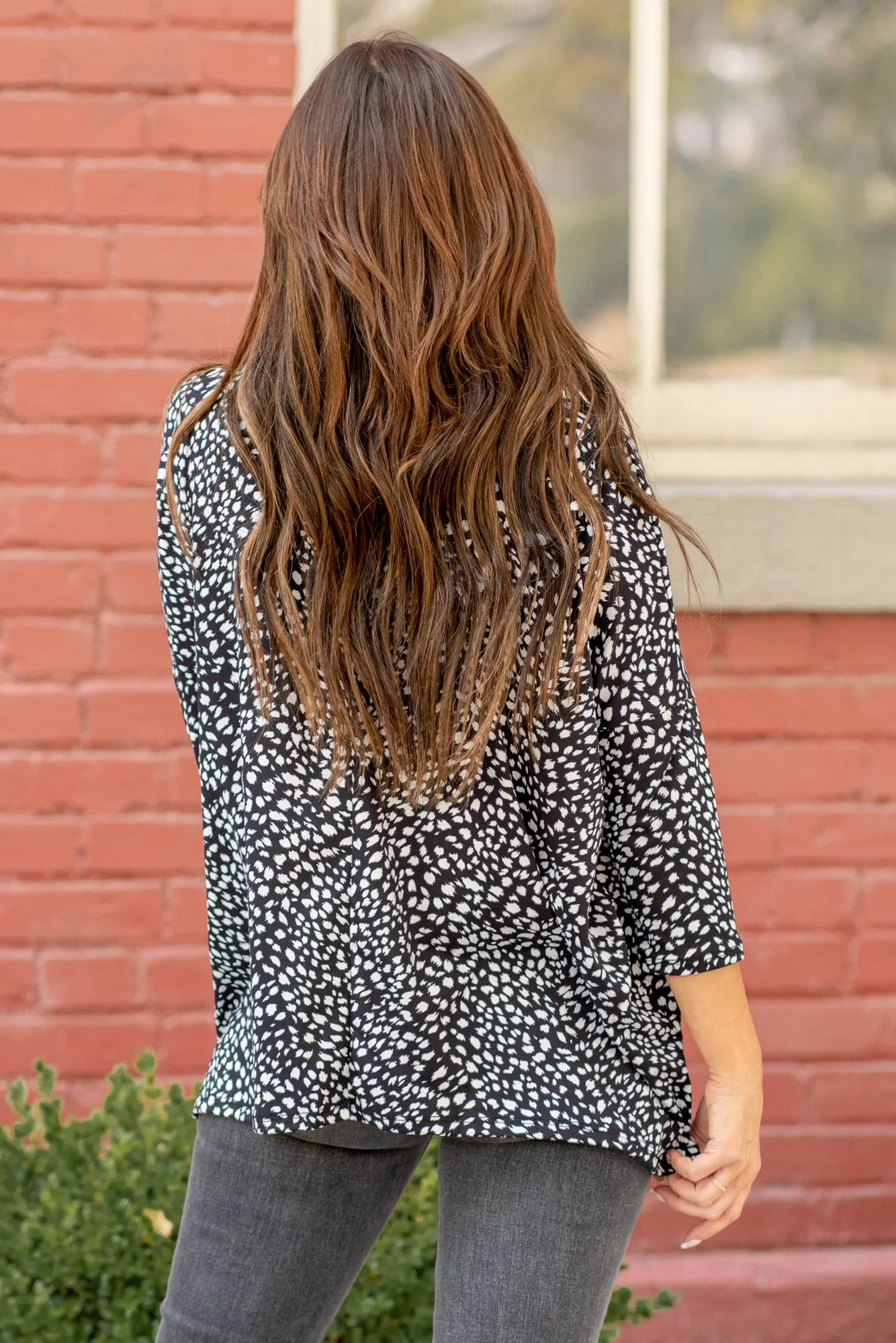 Leopard Knit Oversized Top