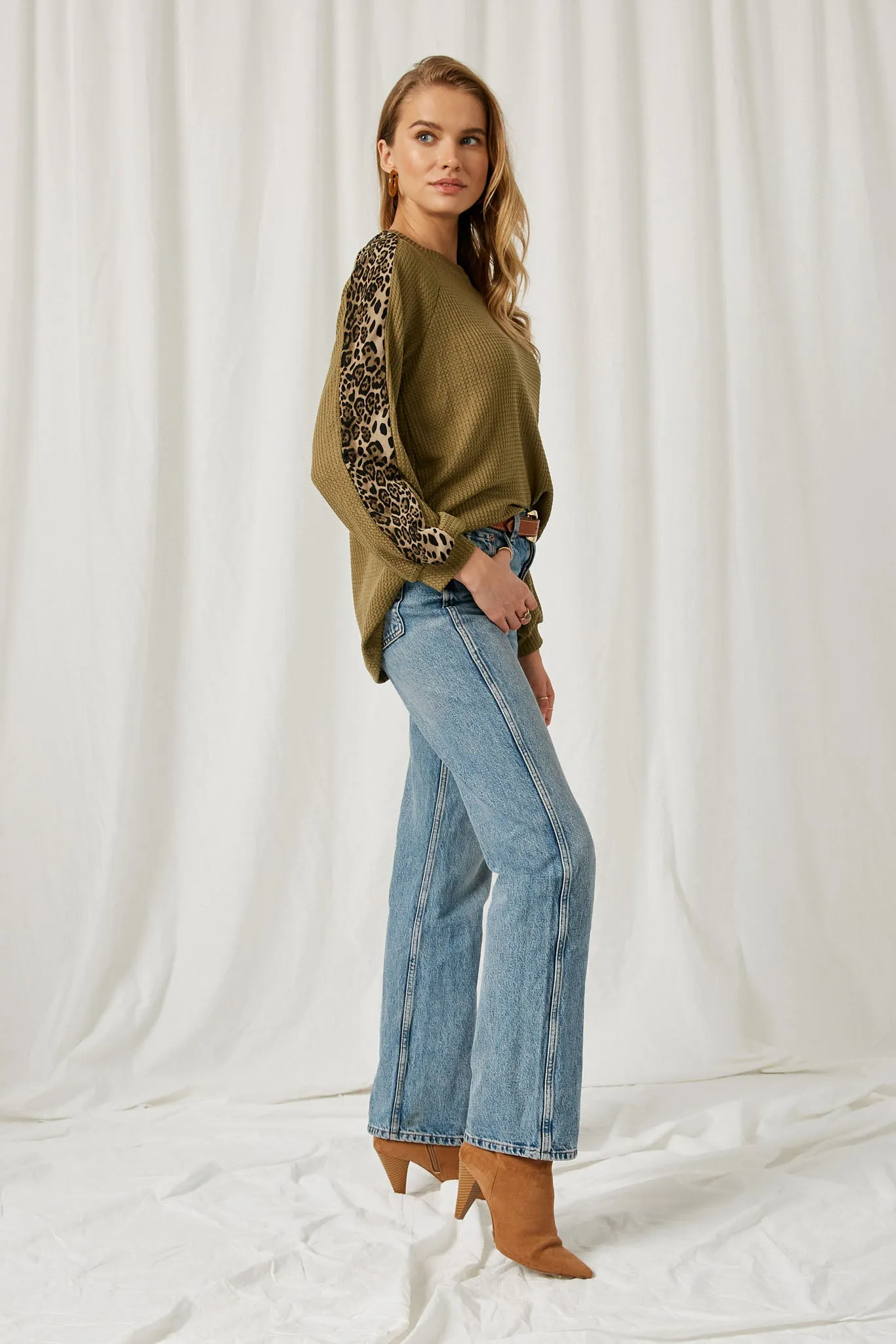 Leopard Knit Top