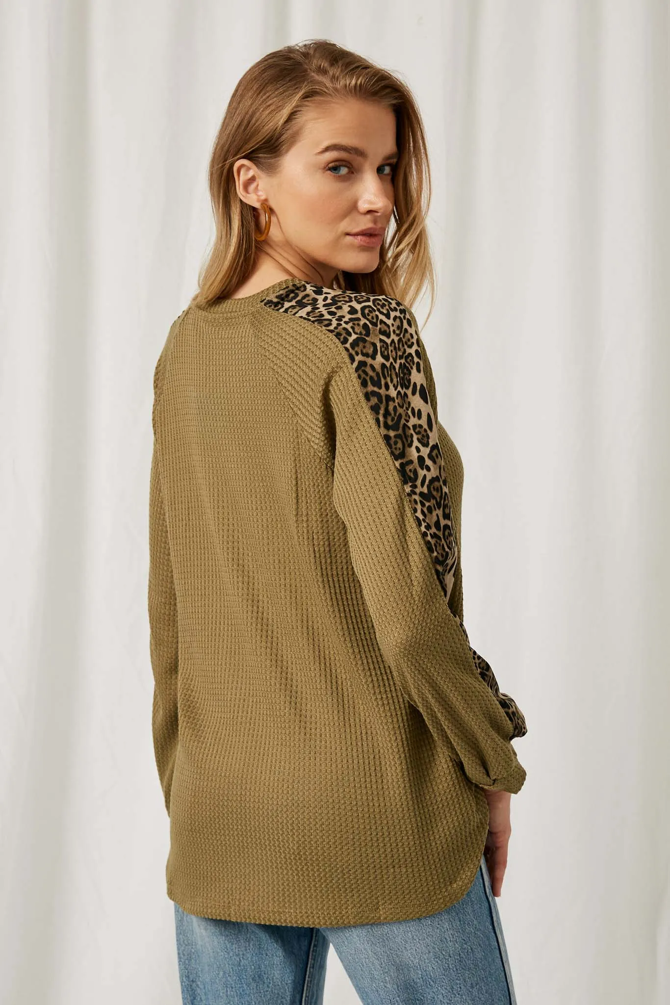Leopard Knit Top