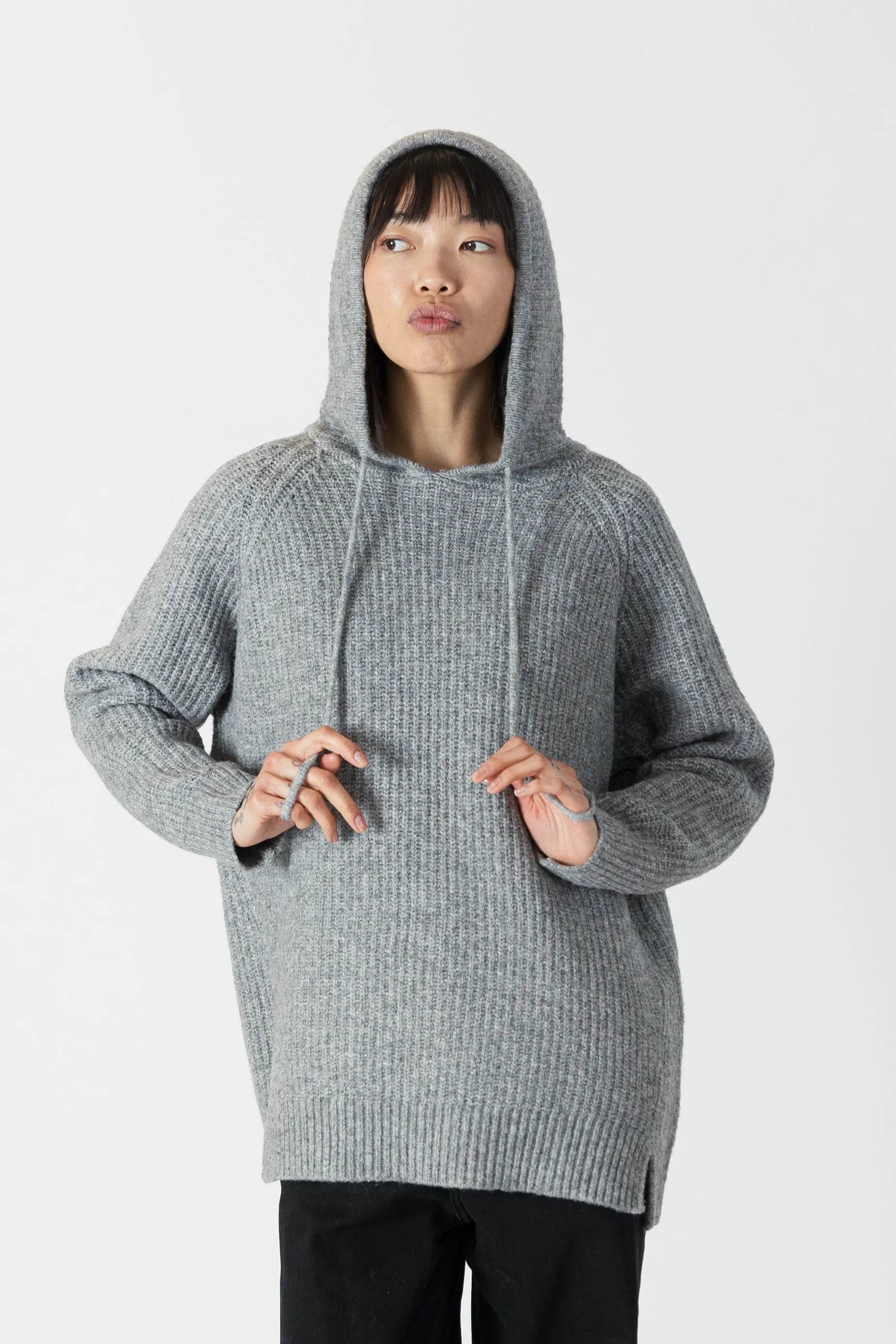 LETTIE - Eco Oversized Ribbed Hoodie