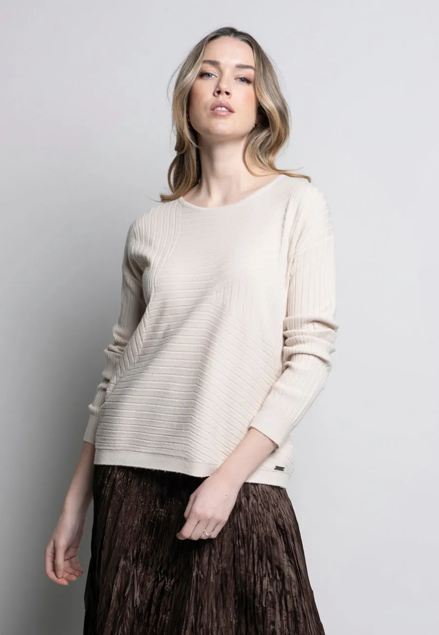 Linear Textured Knit Top