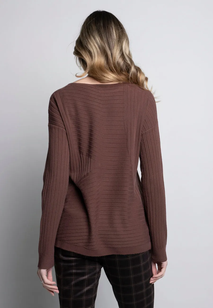 Linear Textured Knit Top