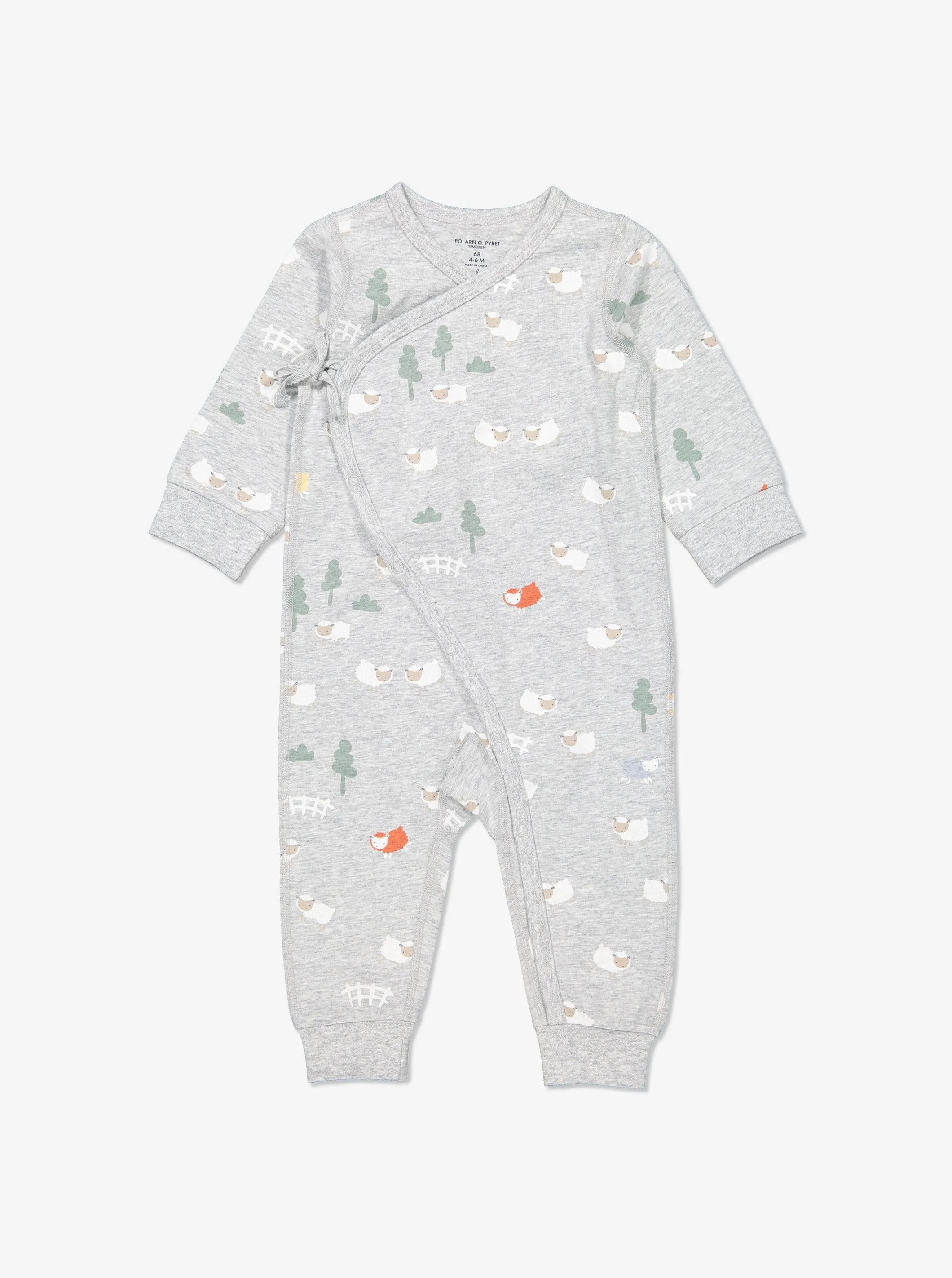Little Lamb Print Baby Overall