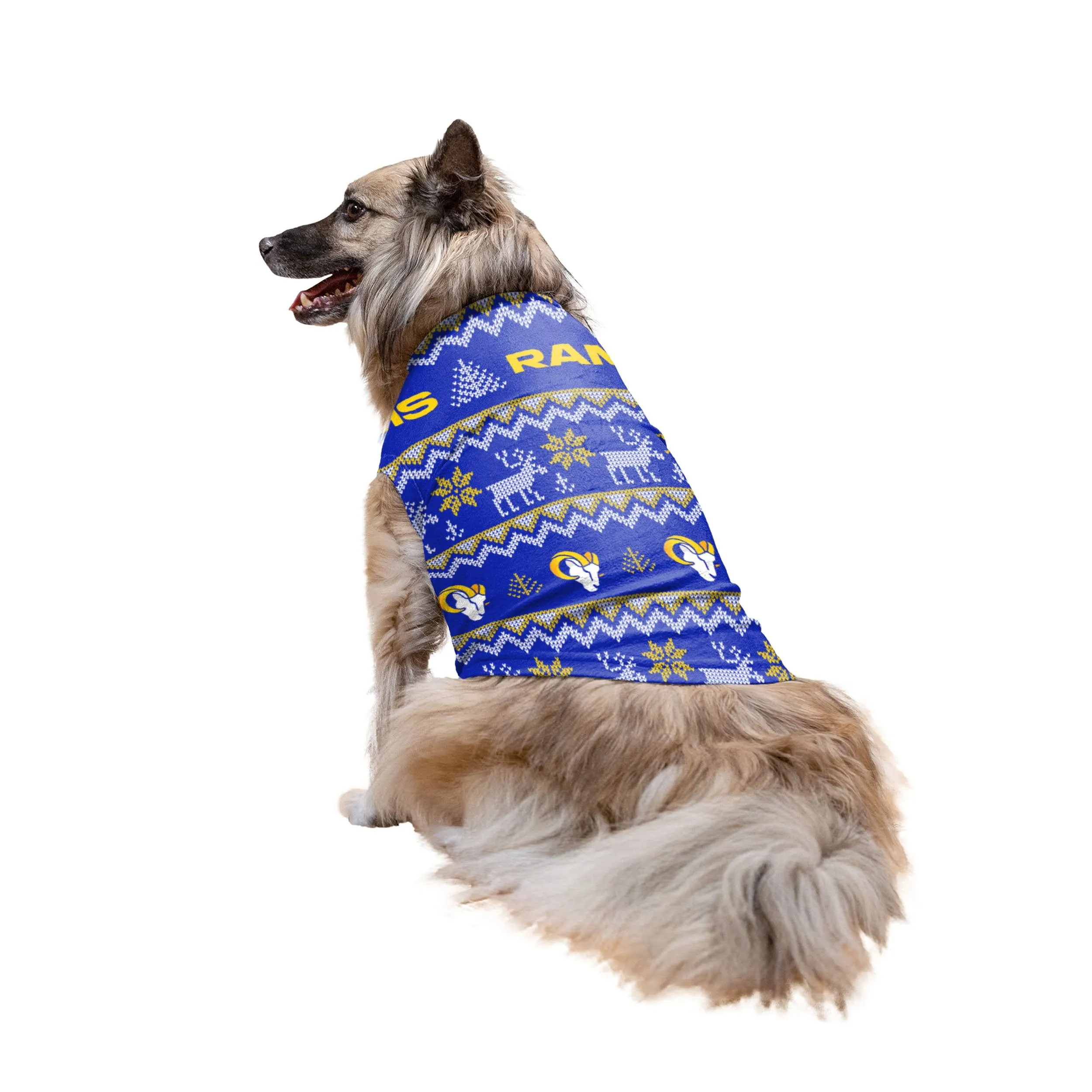 Los Angeles Rams NFL Ugly Pattern Family Holiday Pajamas
