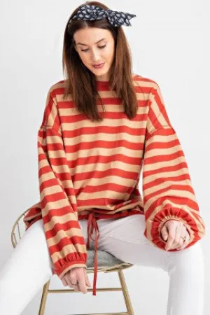 LS STRIPE KNIT TOP