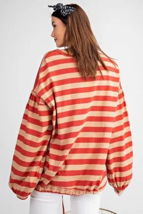 LS STRIPE KNIT TOP