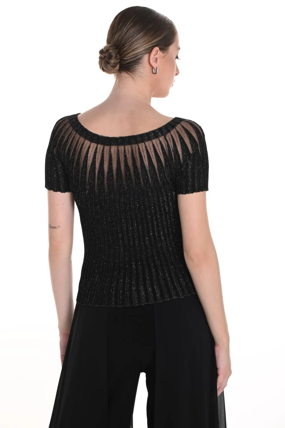 Lurex Knit Studded Top