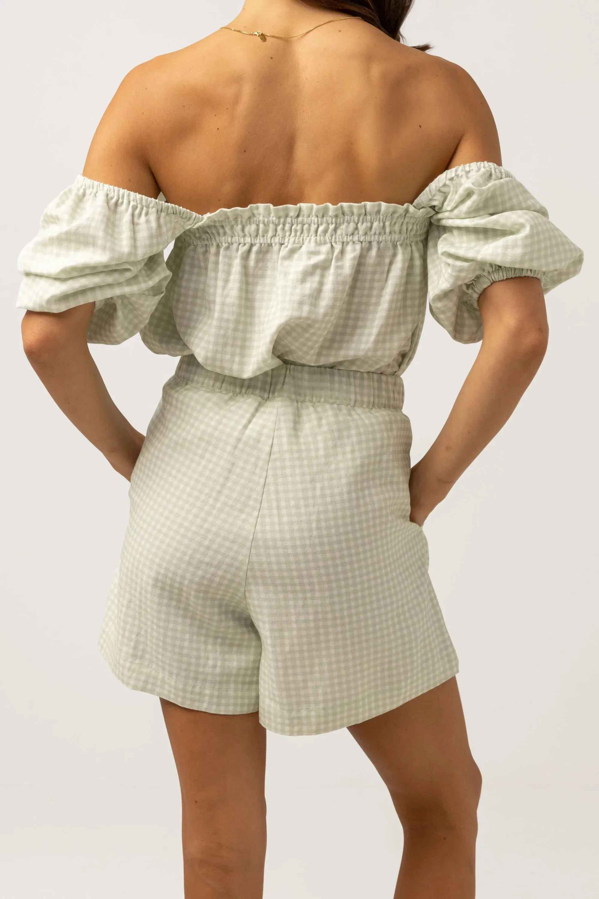 Maisy Check Short Sage