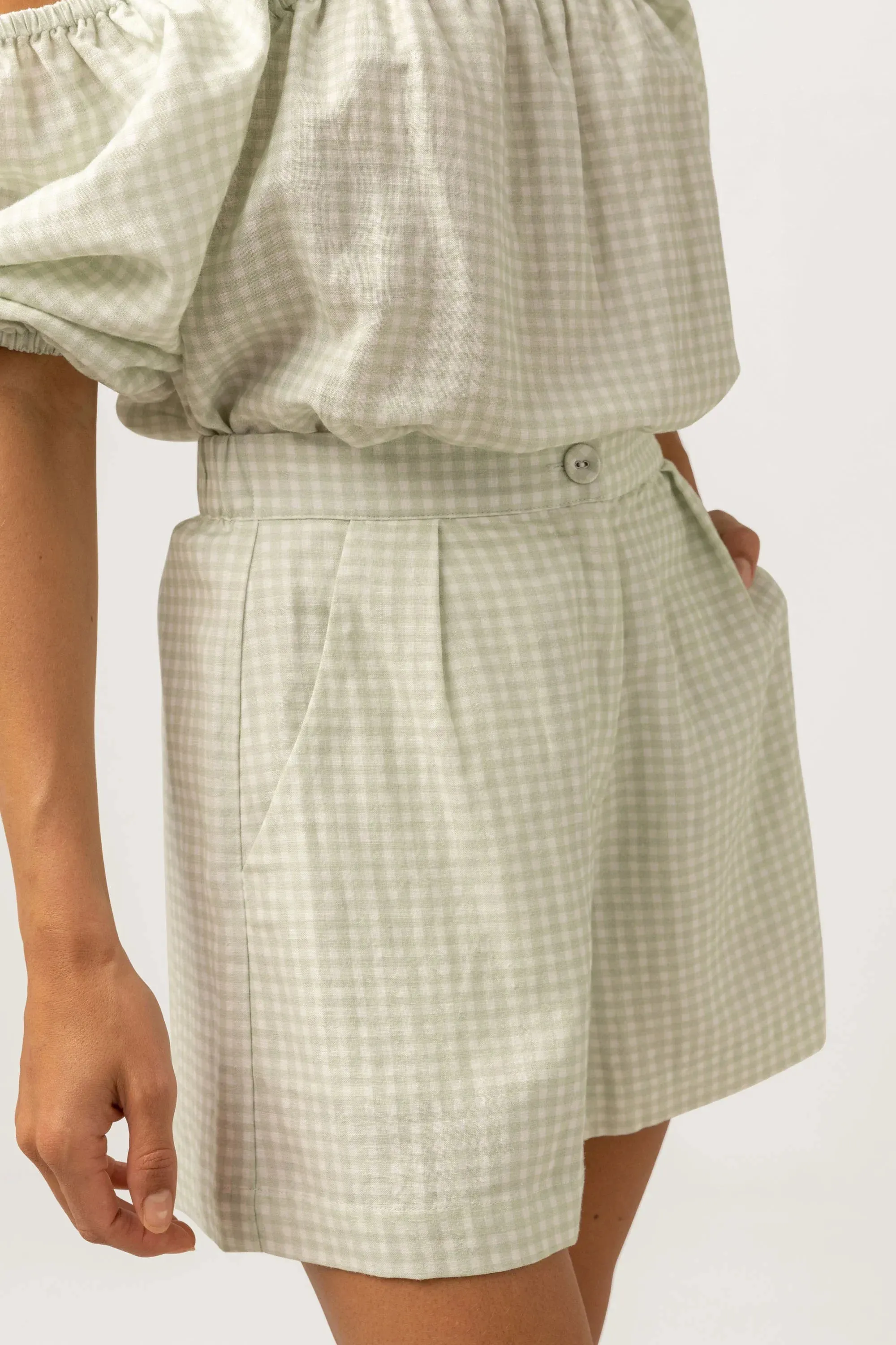 Maisy Check Short Sage
