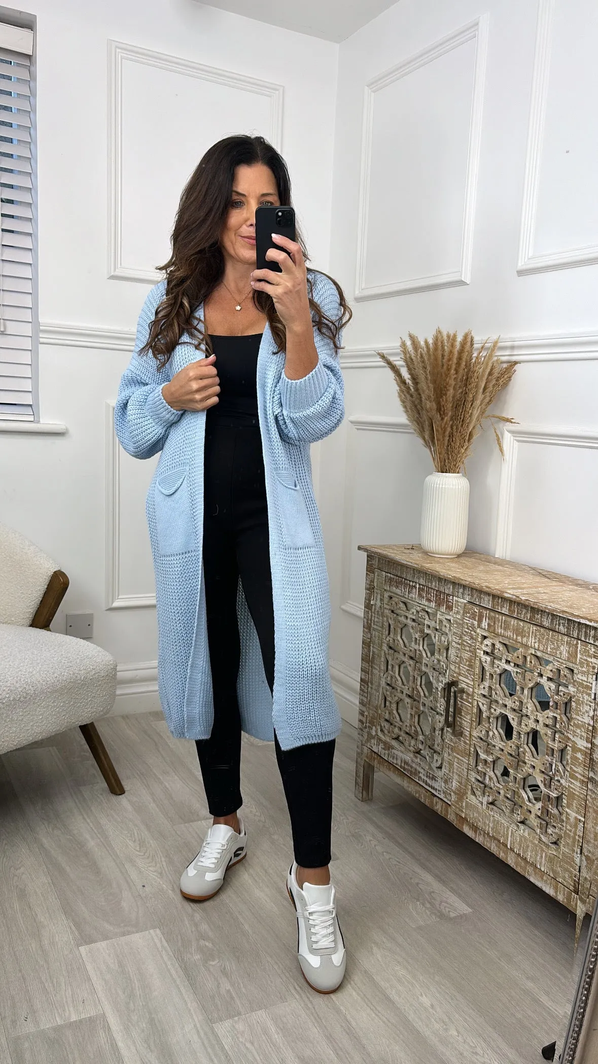 Margaret Sky Blue Longline Cardigan