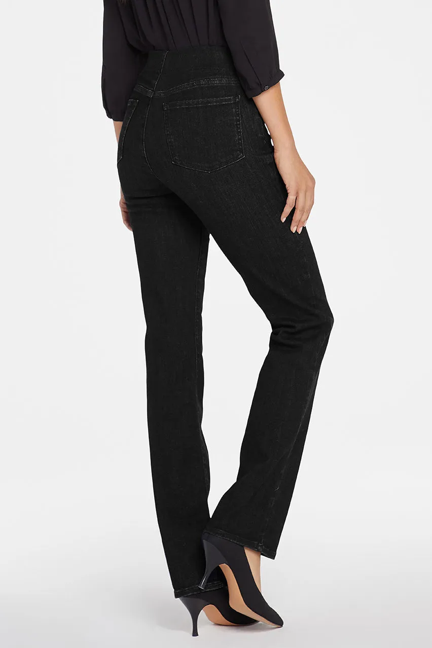 Marilyn Straight Pull-On Jeans Black SpanSpring™ Denim | Black