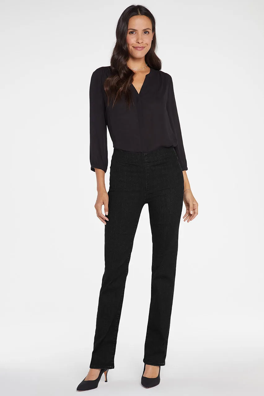 Marilyn Straight Pull-On Jeans Black SpanSpring™ Denim | Black