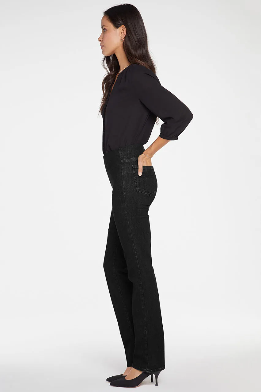 Marilyn Straight Pull-On Jeans Black SpanSpring™ Denim | Black
