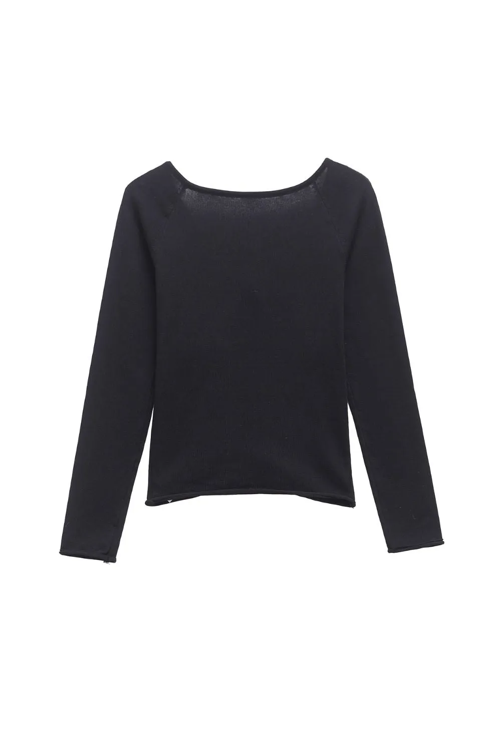 'Matilda' Pleated V-Neck Knit Top with Beaded Detail