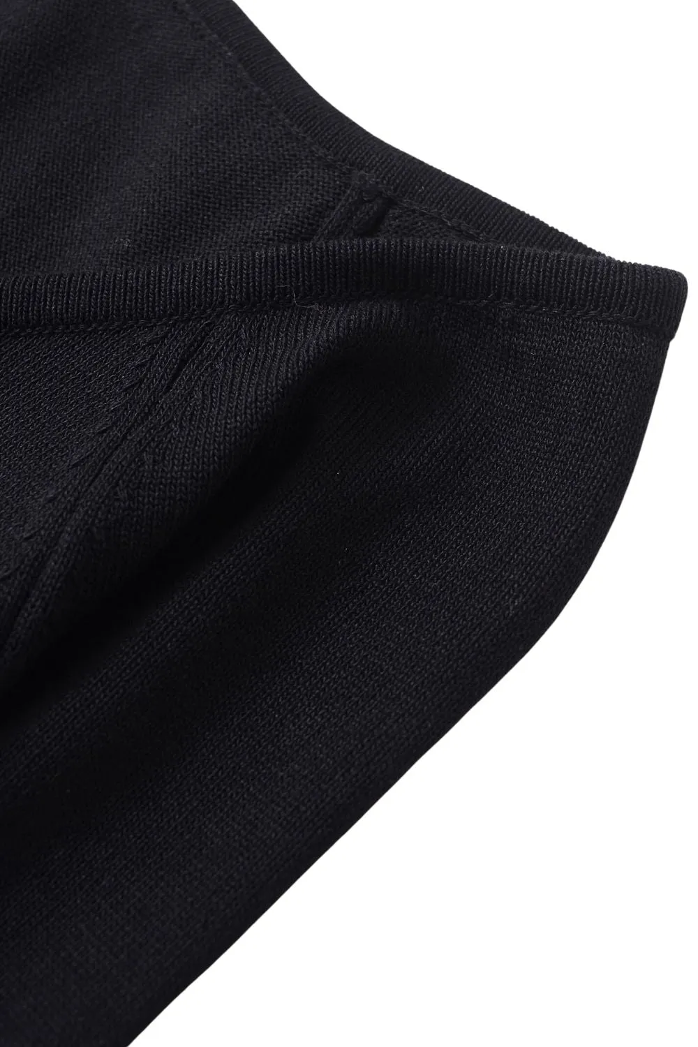 'Matilda' Pleated V-Neck Knit Top with Beaded Detail