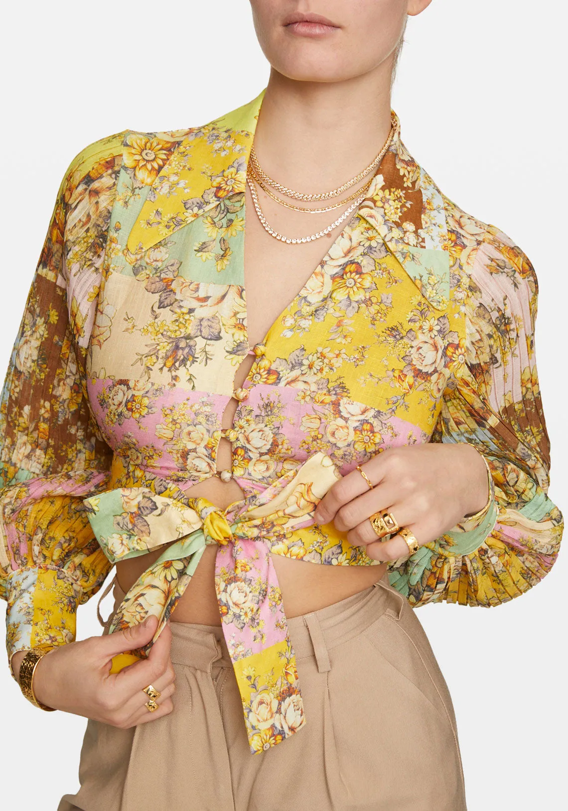 MATILDE TIE FRONT TOP MULTI