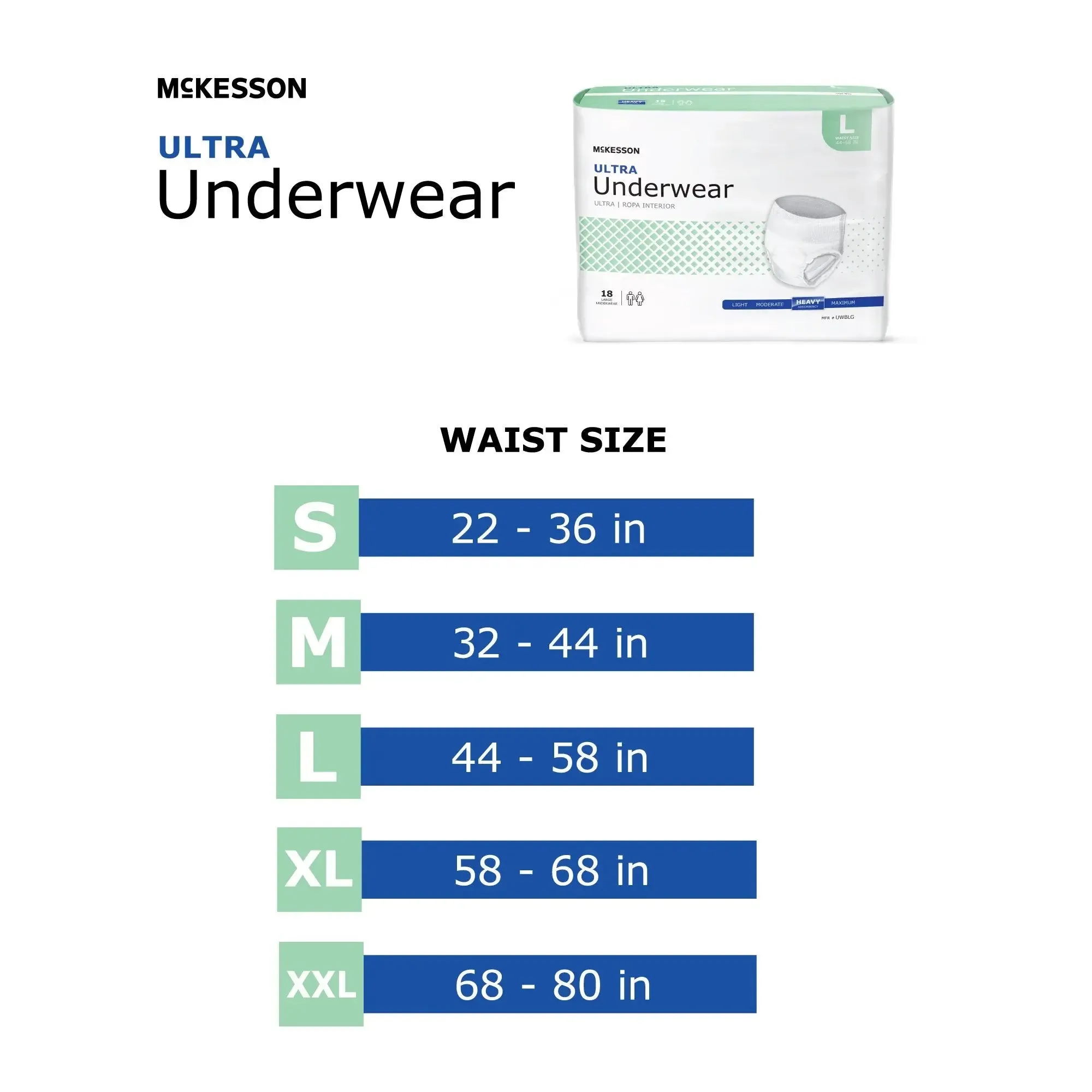 McKesson Ultra Heavy Absorbent Underwear, Large